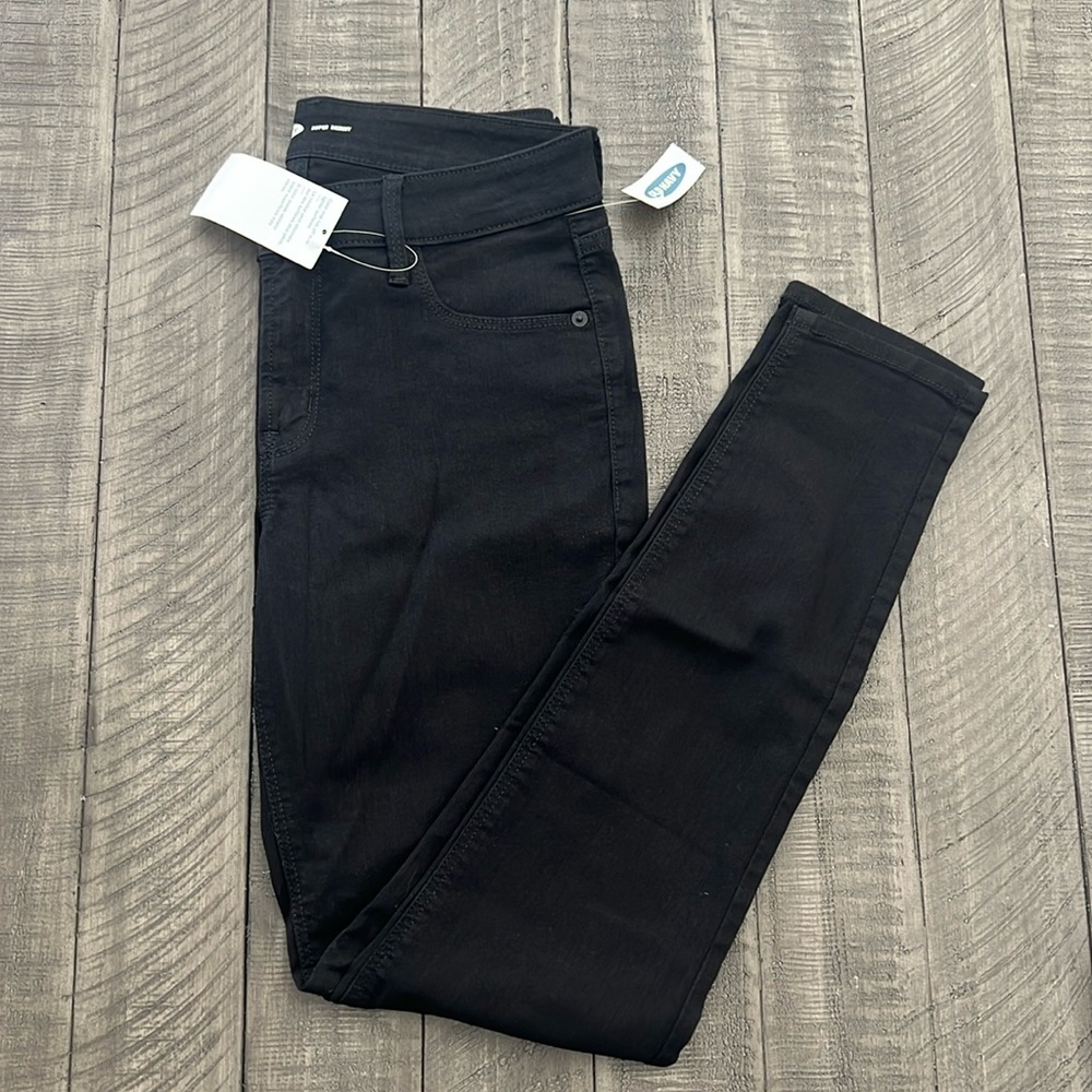 Old Navy Super Skinny Stretch Black Denim Jeans